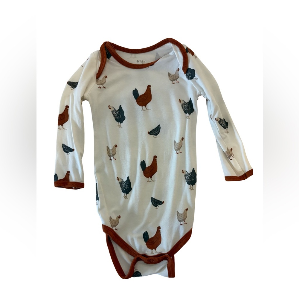 Baby Kyte Chic print Long Sleeve Onesie